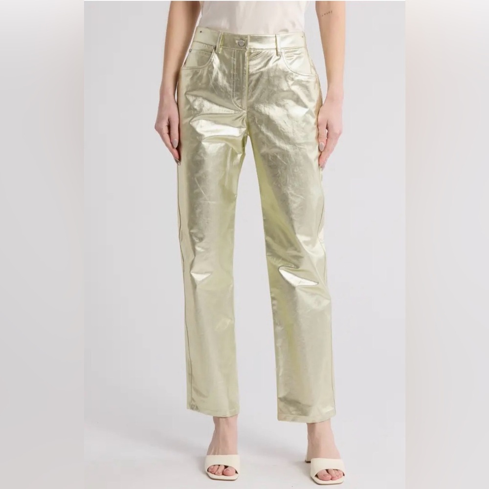 TWP Pony Boy Metallic Nonstretch Cotton Jeans-NWT